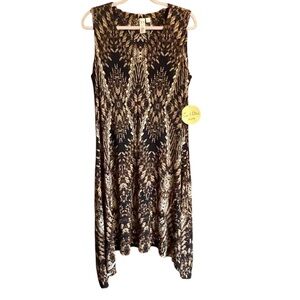 Emma & Michele Graphic/Reptile/Aztec Print-Sleeveless-Size XL-NWT